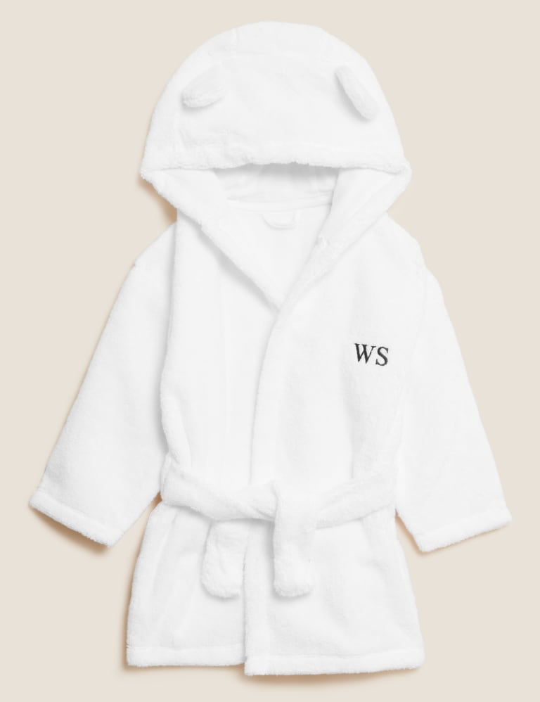 Personalised Kids' Hooded Bathrobe (0 -12 Mths) 1 of 3