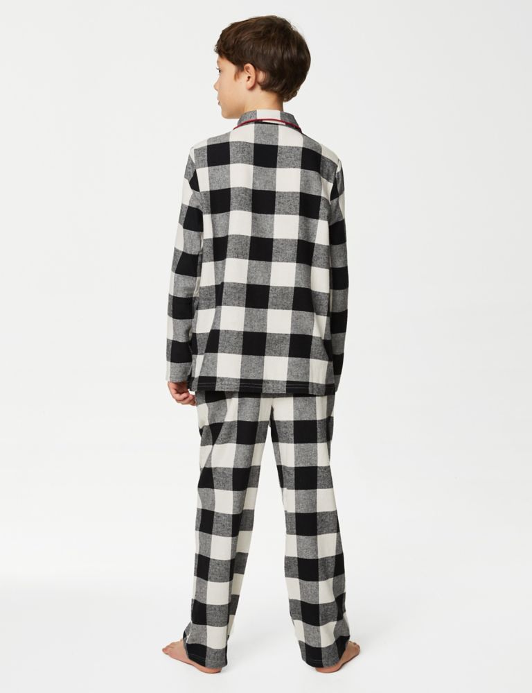 Personalised Kids' Mono Check Pyjama Set (1-16 Yrs) 4 of 6