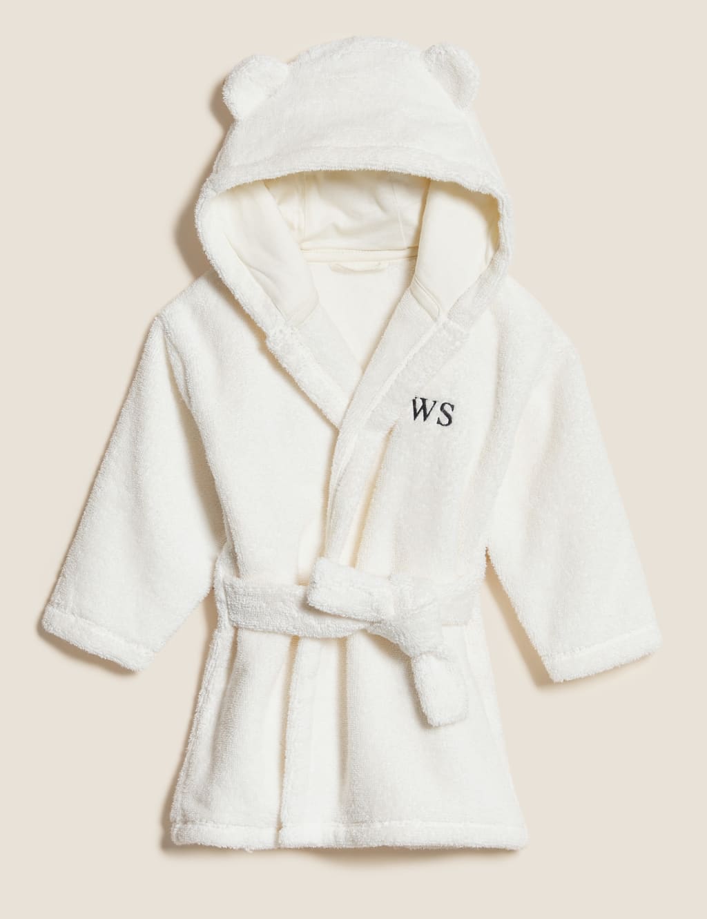 Personalised Kids' Organic Cotton Bathrobe M&S Collection M&S