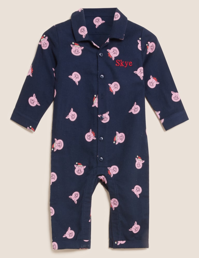 Personalised Kids' Percy Pig™ Romper (0-3 Yrs) 1 of 5