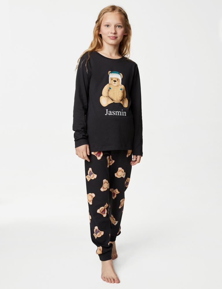 Personalised Kids' Spencer Bear™ Pyjama Set (1-16 Yrs), Spencer Bear™