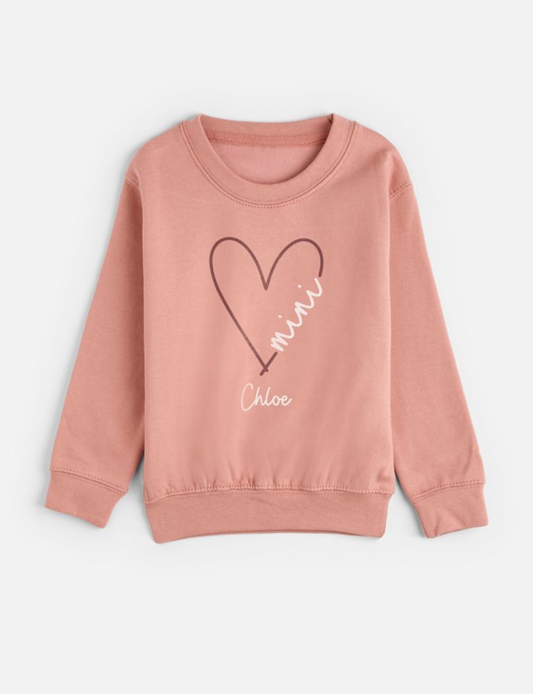 Personalised Kids Heart Mini Sweatshirt (1-11 Yrs) 1 of 3