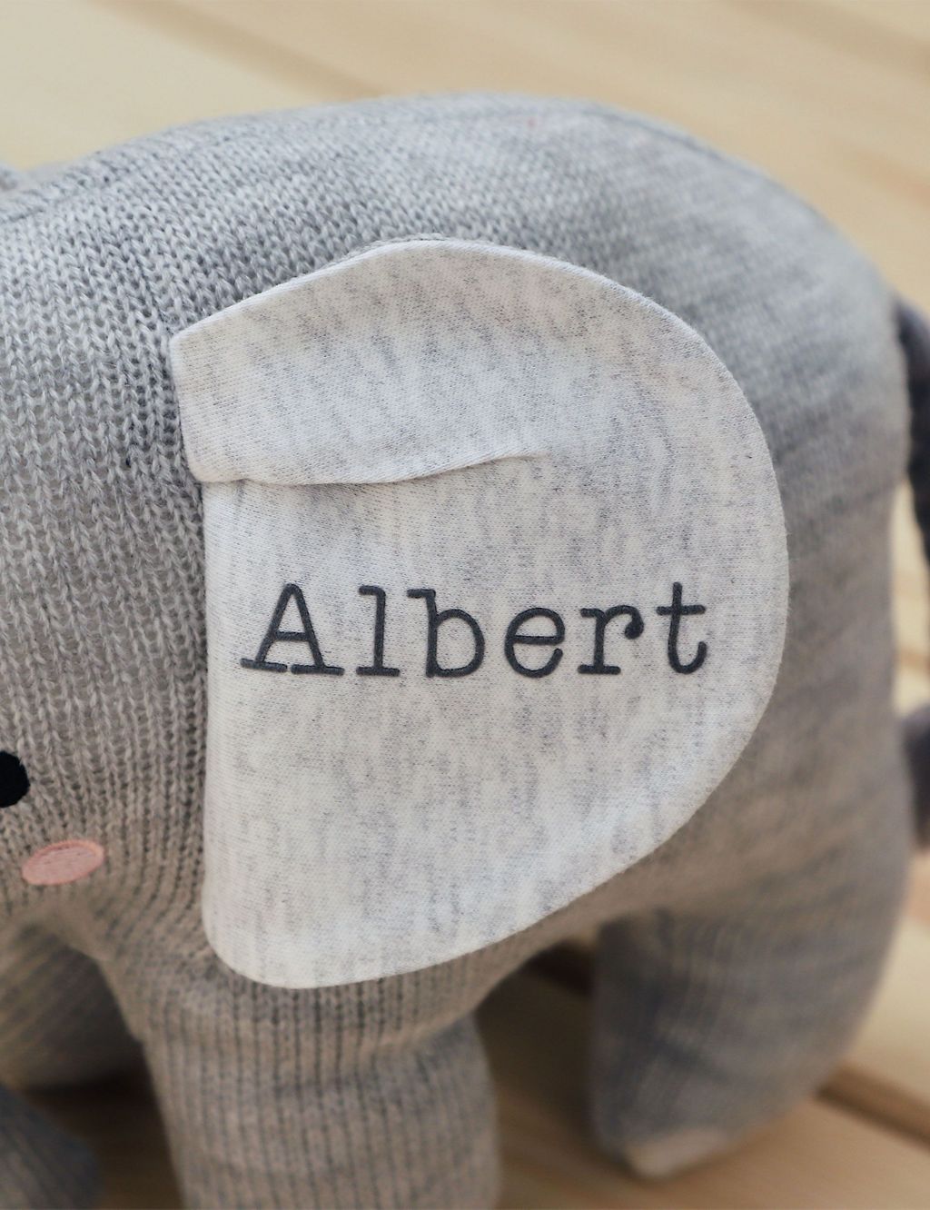 Personalised Knitted Elephant Soft Toy 1 of 4