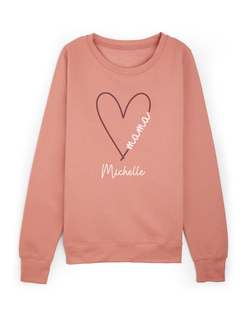 Personalised Ladies Mama Heart Sweatshirt 3 of 3