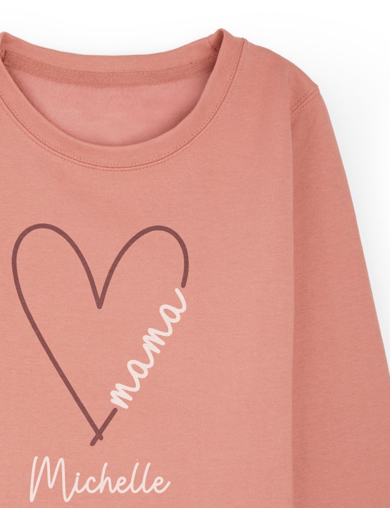 Personalised Ladies Mama Heart Sweatshirt 2 of 3