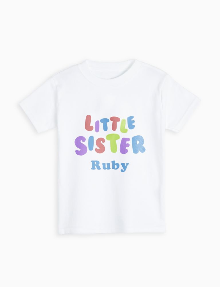 Personalised Little Sister T-Shirt (12 Mths - 6 Yrs) 1 of 3