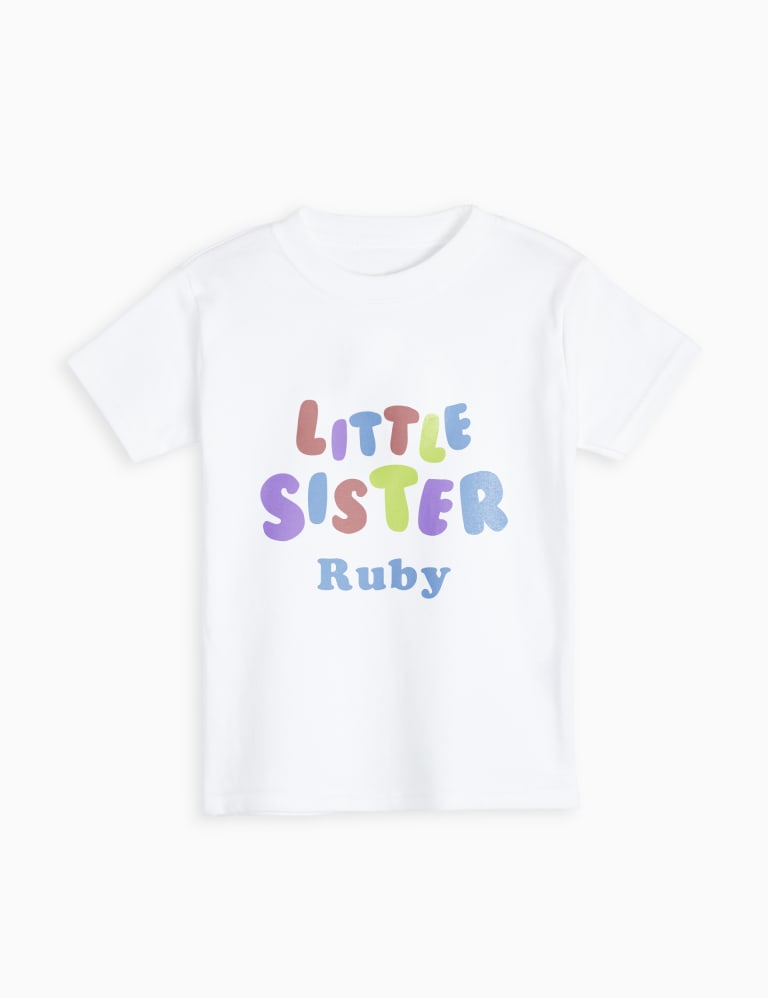 Personalised Little Sister T-Shirt (12 Mths - 6 Yrs) 1 of 3