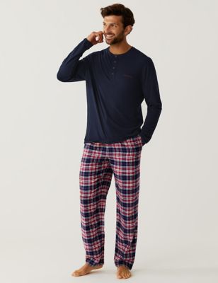 Becks Undskyld mig Fonetik Personalised Men's Brushed Cotton Pyjama Set | M&S Collection | M&S