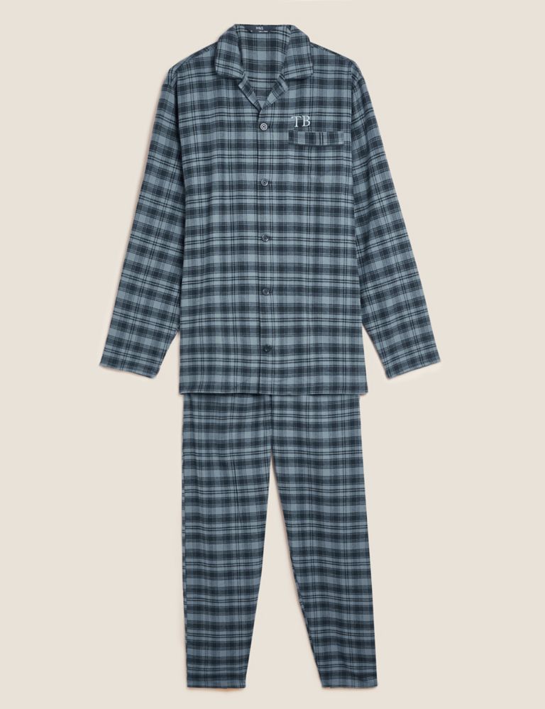 Personalised Men's Brushed Cotton Pyjamas 1 of 2