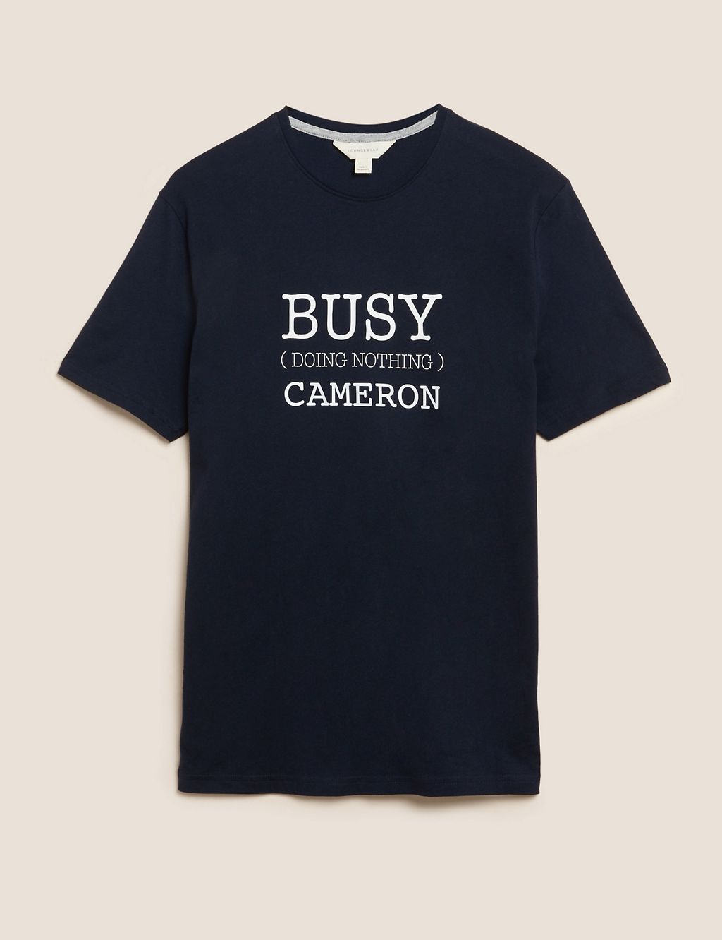 Personalised Men's Busy Slogan Pyjama Top 1 of 2
