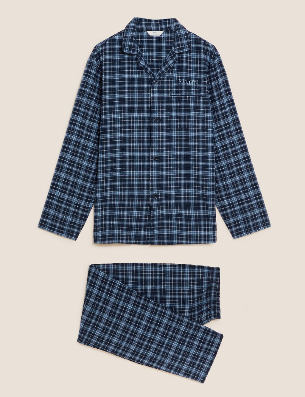 Personalised Men's Check Pyjama Set 2 of 4