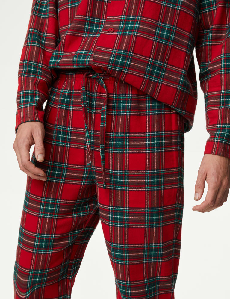 M&s red tartan pyjamas shop