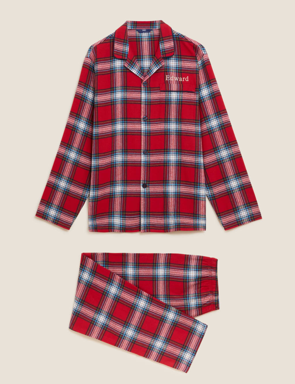 Kids red tartan pyjamas 2025