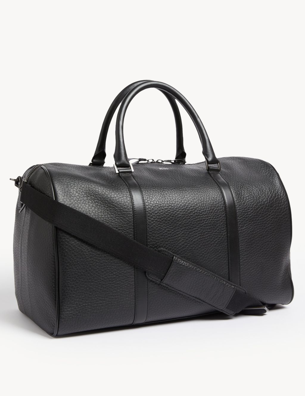 Personalised Men's Leather Weekend Bag | M&S Collection | M&S