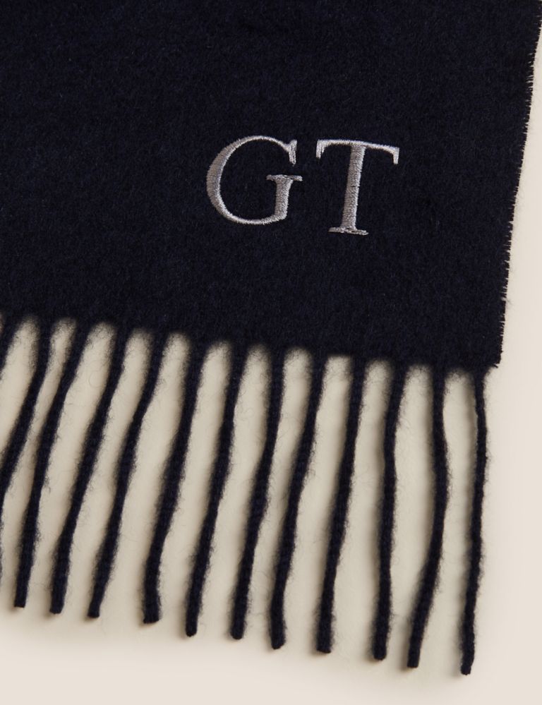 Personalised Men's Pure Cashmere Scarf 2 of 3