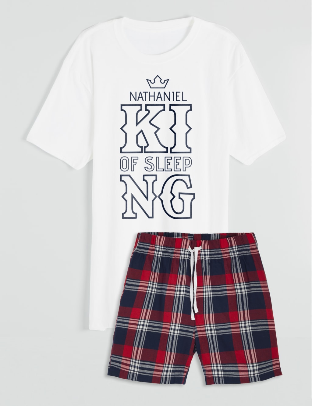 Personalised Mens Pyjama Short Set 3 of 3