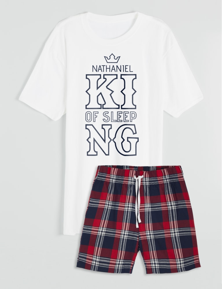 Personalised Mens Pyjama Short Set 1 of 3