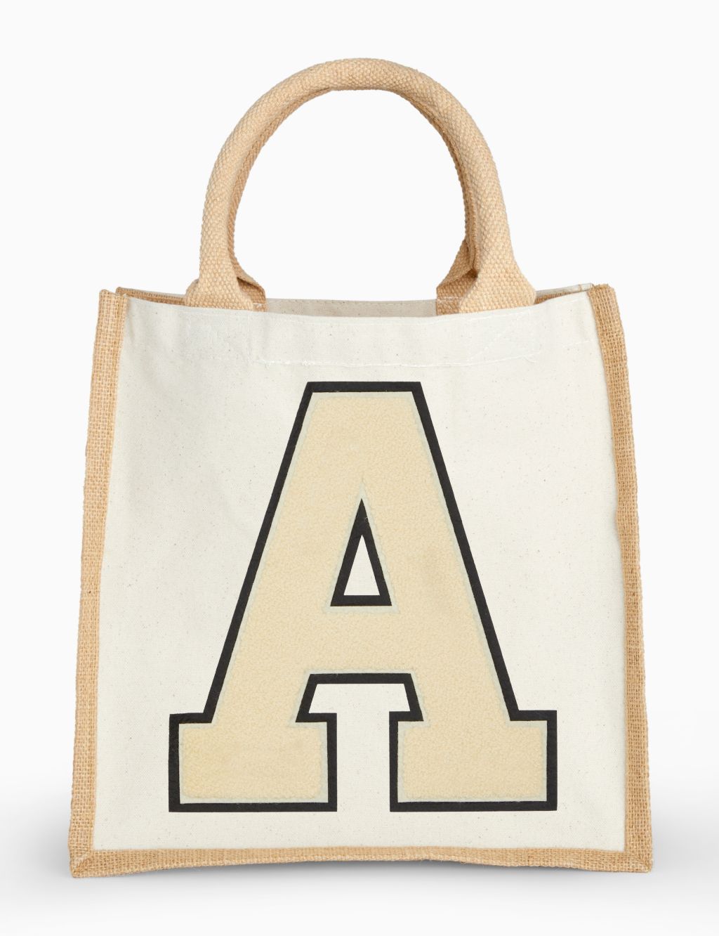 Personalised Monogram Large Letter Jute Bag by Alphabet | Alphabet | M&S