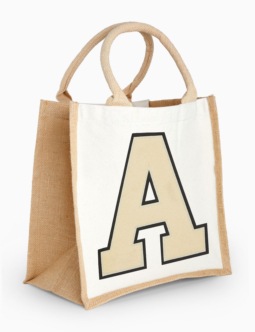 Personalised Monogram Large Letter Jute Bag by Alphabet 1 of 3