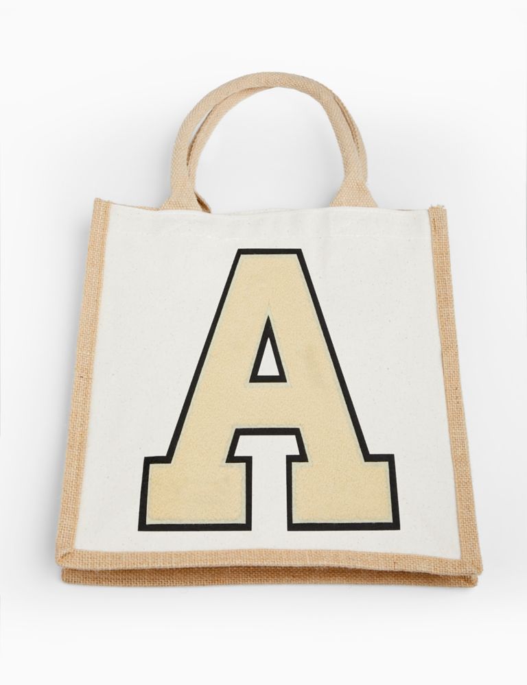 Personalised Monogram Large Letter Jute Bag by Alphabet 3 of 3