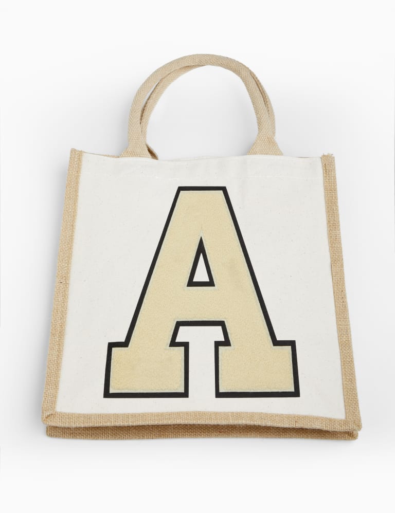 Personalised Monogram Large Letter Jute Bag by Alphabet 3 of 3