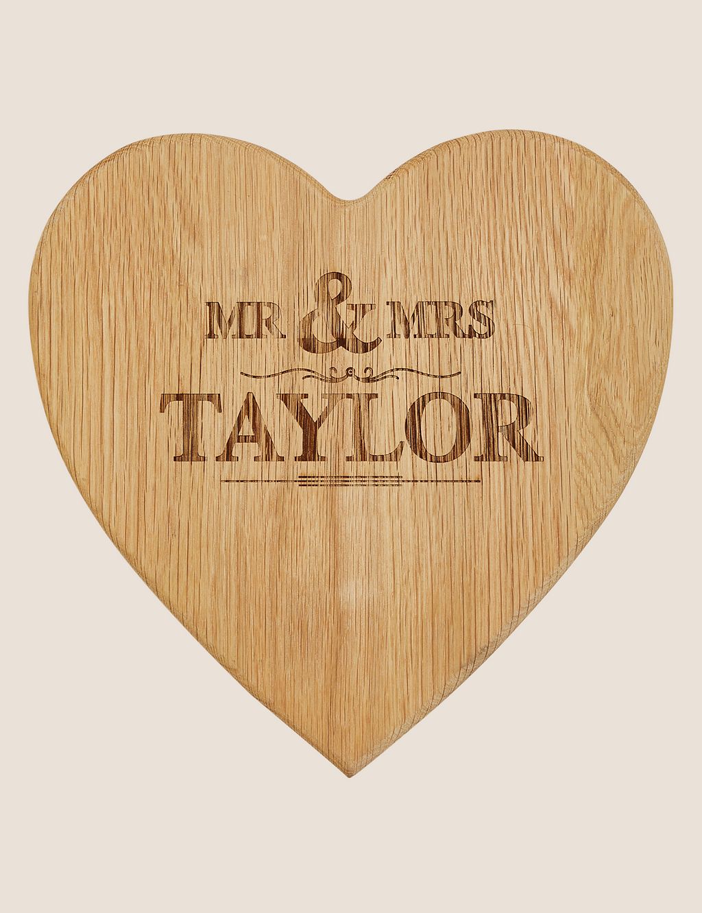 Personalised Mr & Mrs Heart Chopping Board 3 of 3