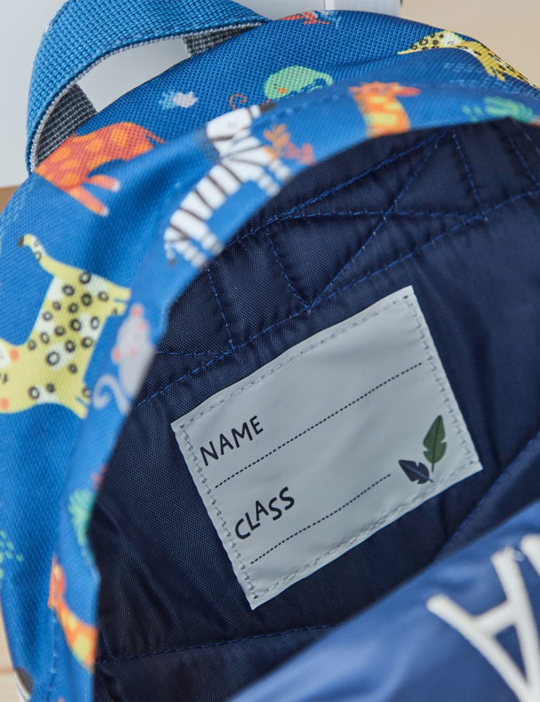 Personalised Navy Safari Mini Backpack