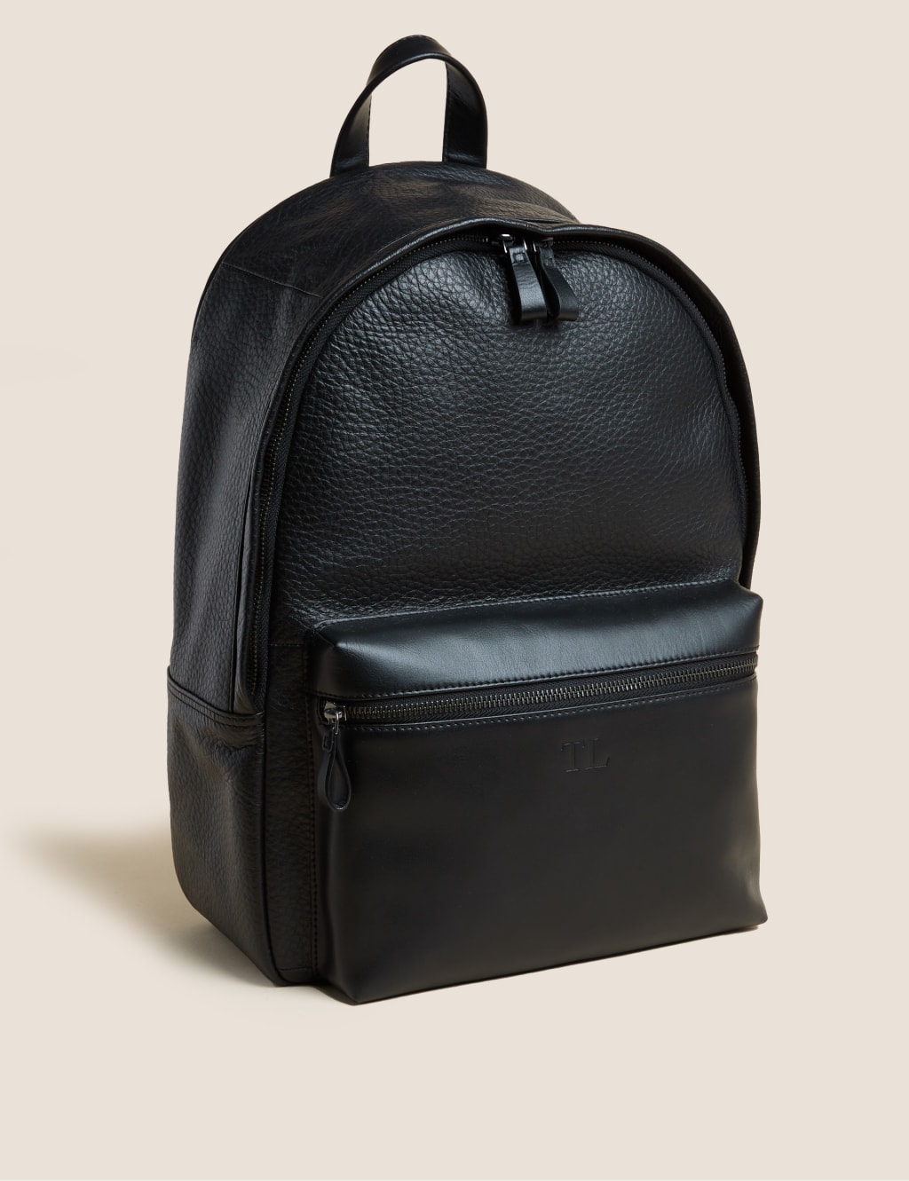 Personalised outlet leather backpack