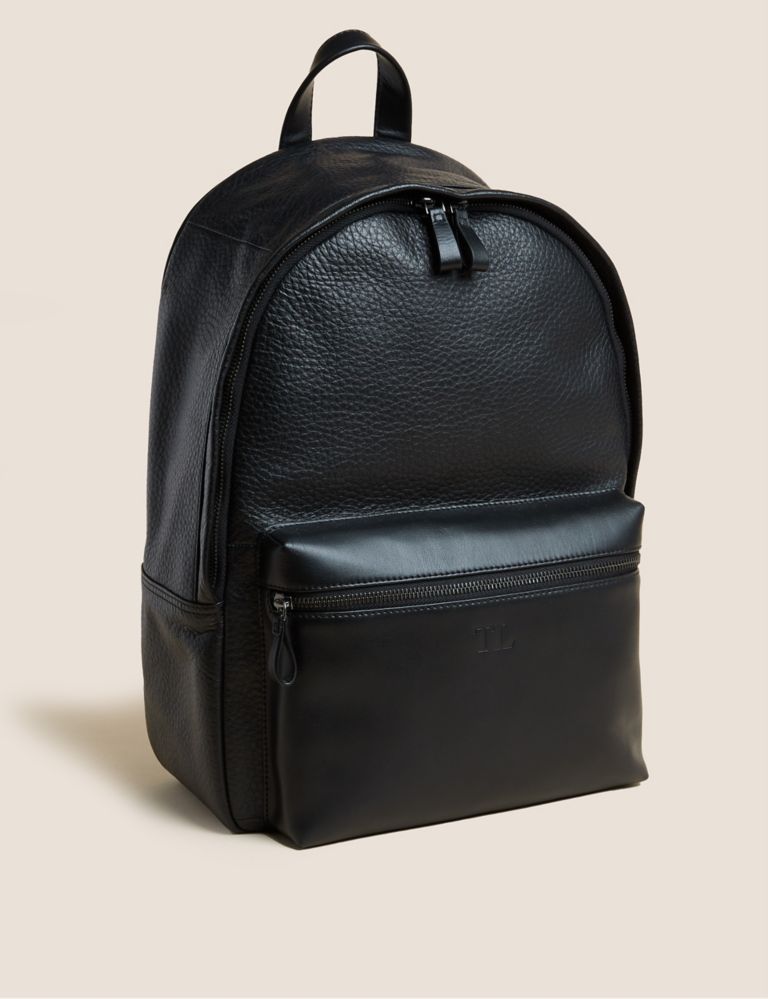 Personalised Pebble Grain Leather Backpack 1 of 4