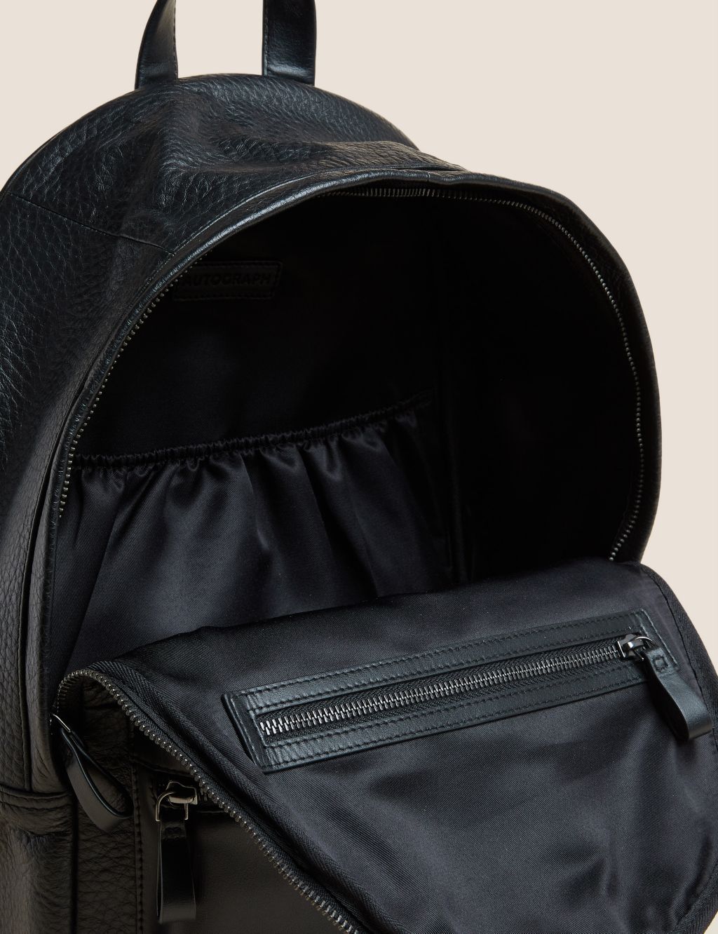Personalised Pebble Grain Leather Backpack 2 of 4