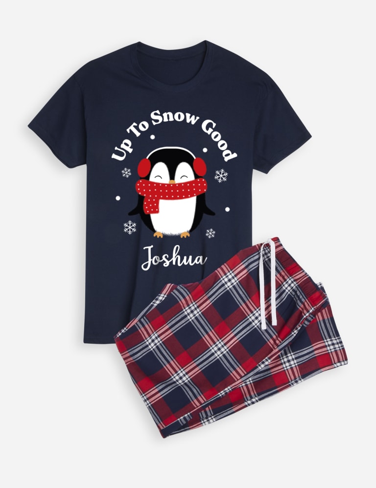 Personalised Penguin Boys Pyjamas 5 12 Yrs Dollymix M S