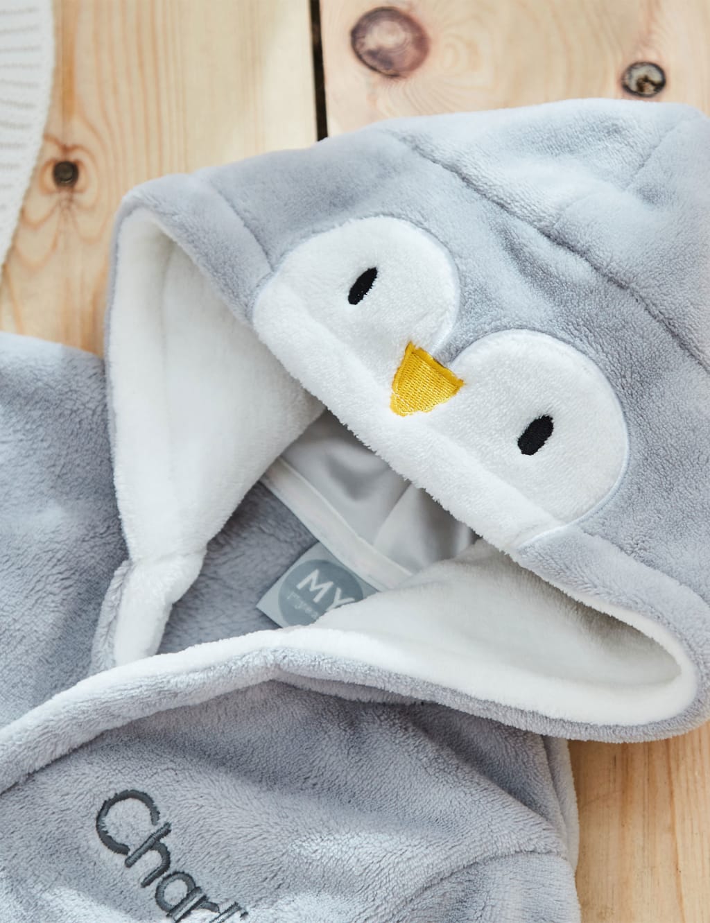 Personalised Penguin Fleece Robe (0-7 Yrs) 2 of 4