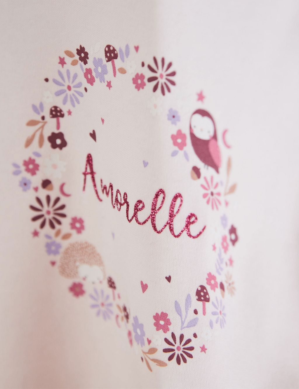 Personalised Pink Floral Frill Pyjama Set (0-6 Yrs) 2 of 5
