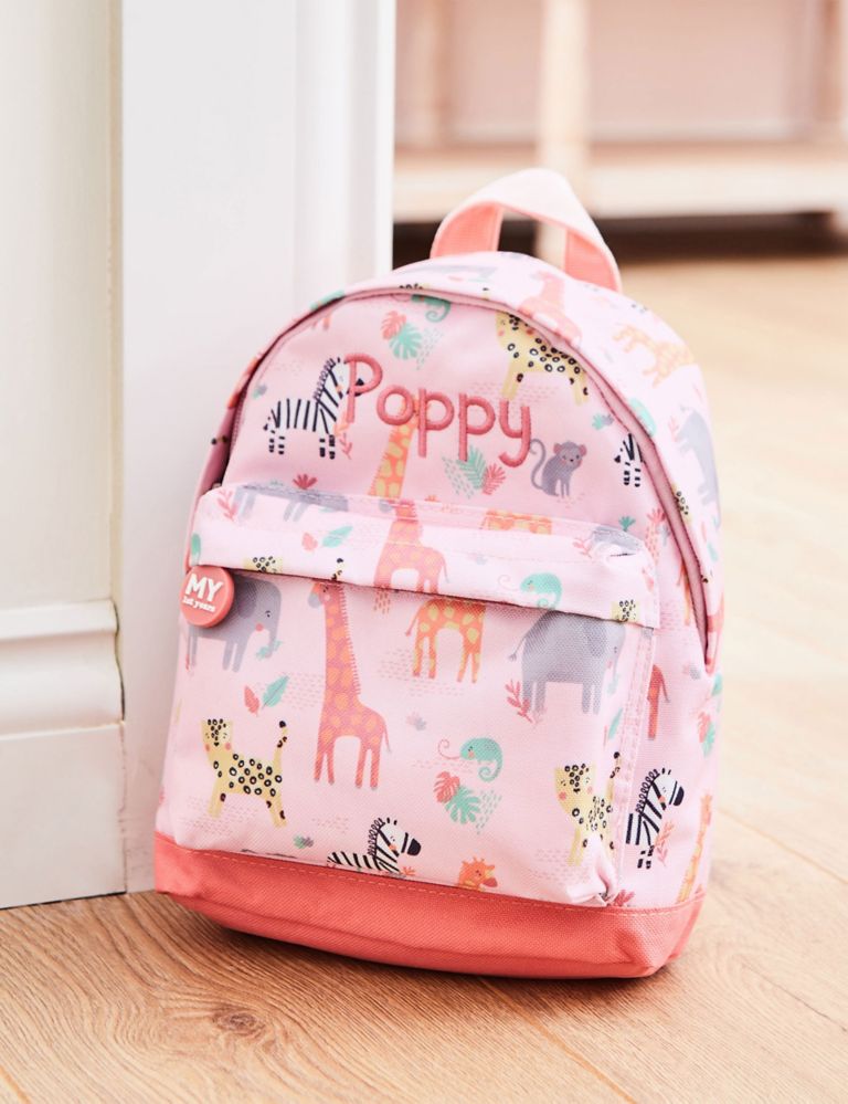 Personalised Pink Safari Mini Backpack 1 of 5
