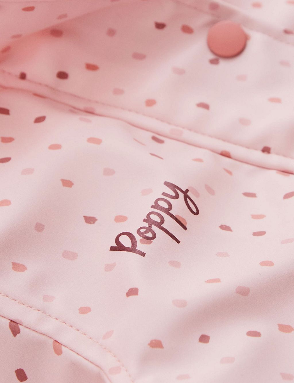 Personalised Pink Spot Print Raincoat (6 Mths-5 Yrs) 2 of 6