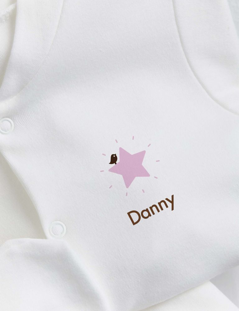 Personalised Pink Star Starter Set (0-12 Mths) 2 of 3