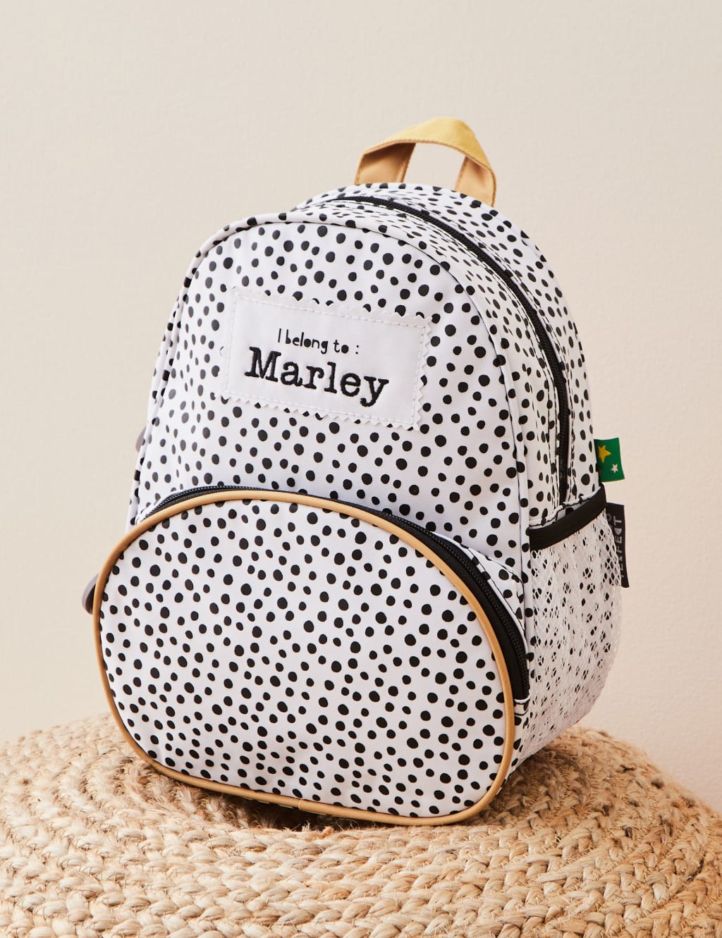 Black and white sale polka dot backpack
