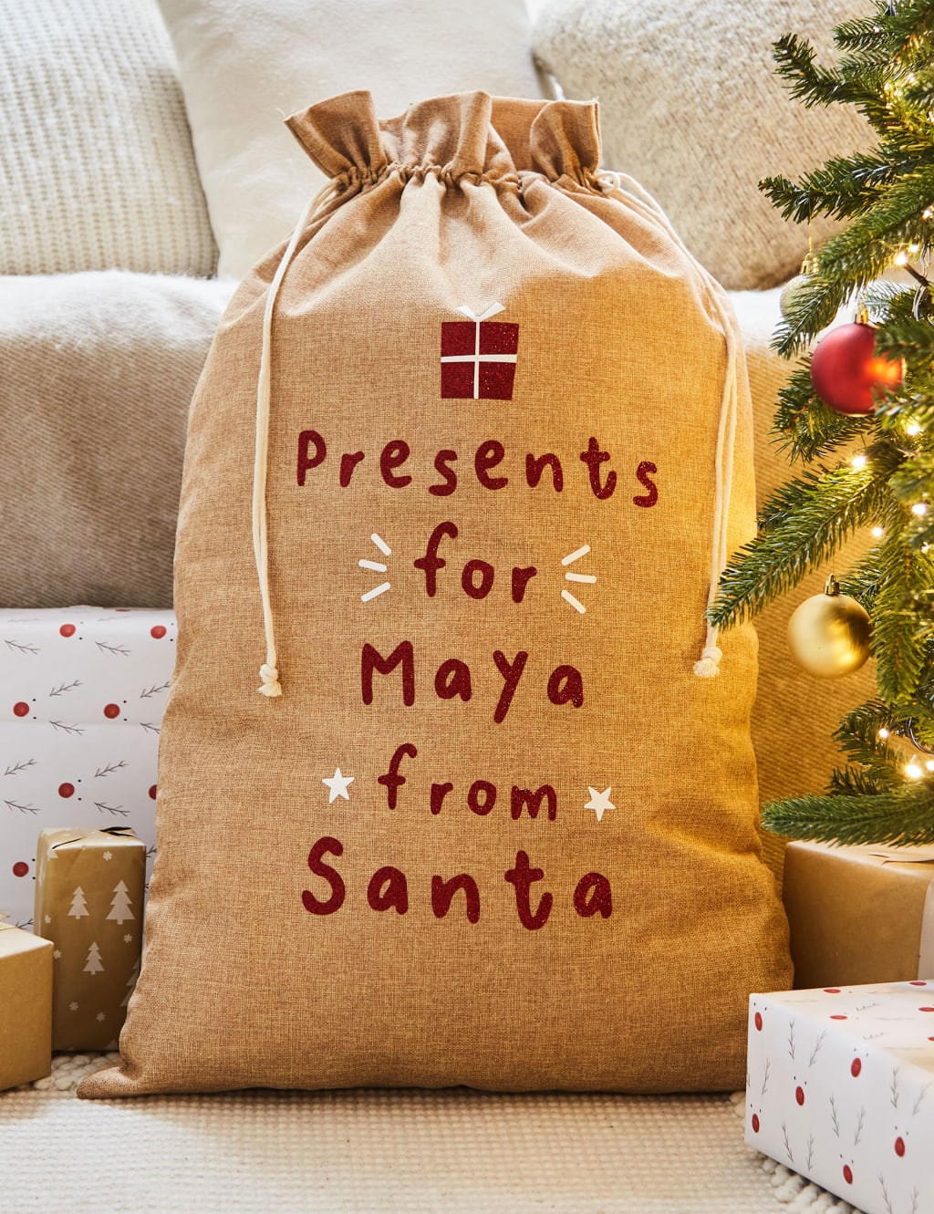 Hessian christmas deals sacks