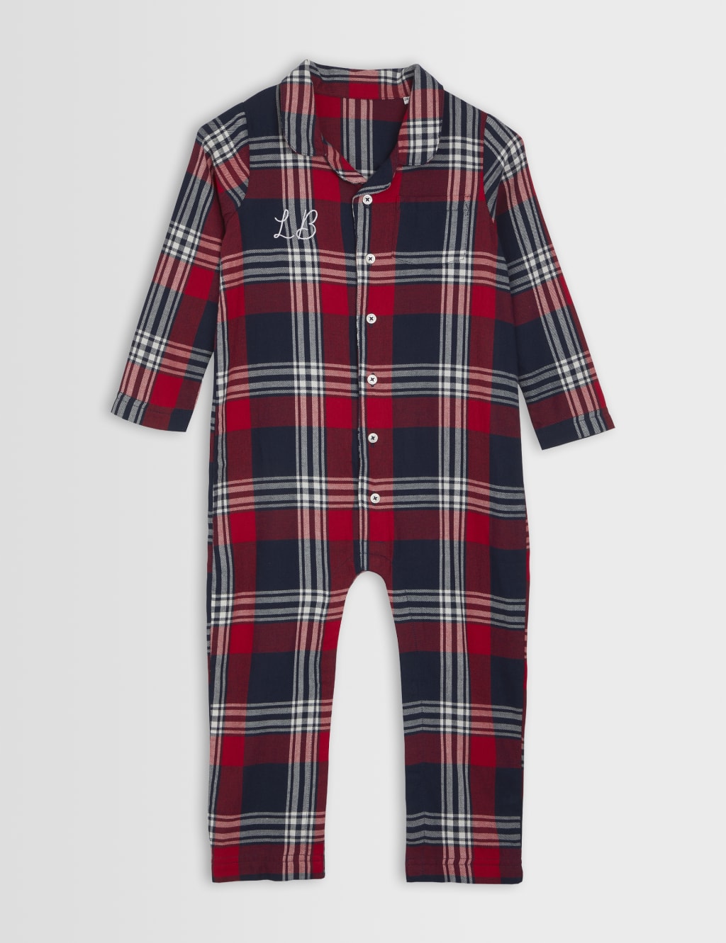 Personalised Red Tartan Baby Romper (0-3 Yrs) 3 of 3