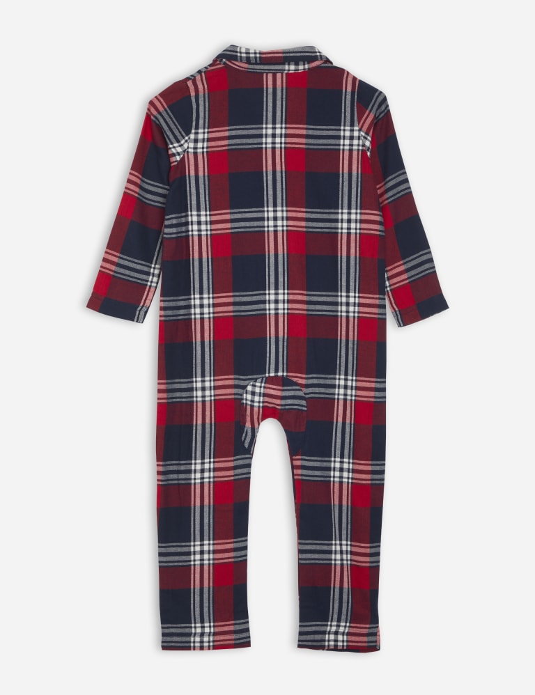 Personalised Red Tartan Baby Romper (0-3 Yrs) 2 of 3