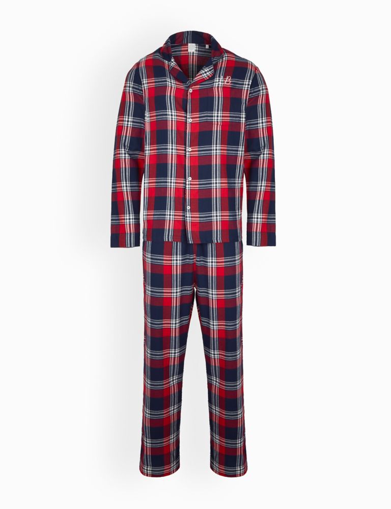 Personalised Red Tartan Mens Pyjama Set 1 of 3