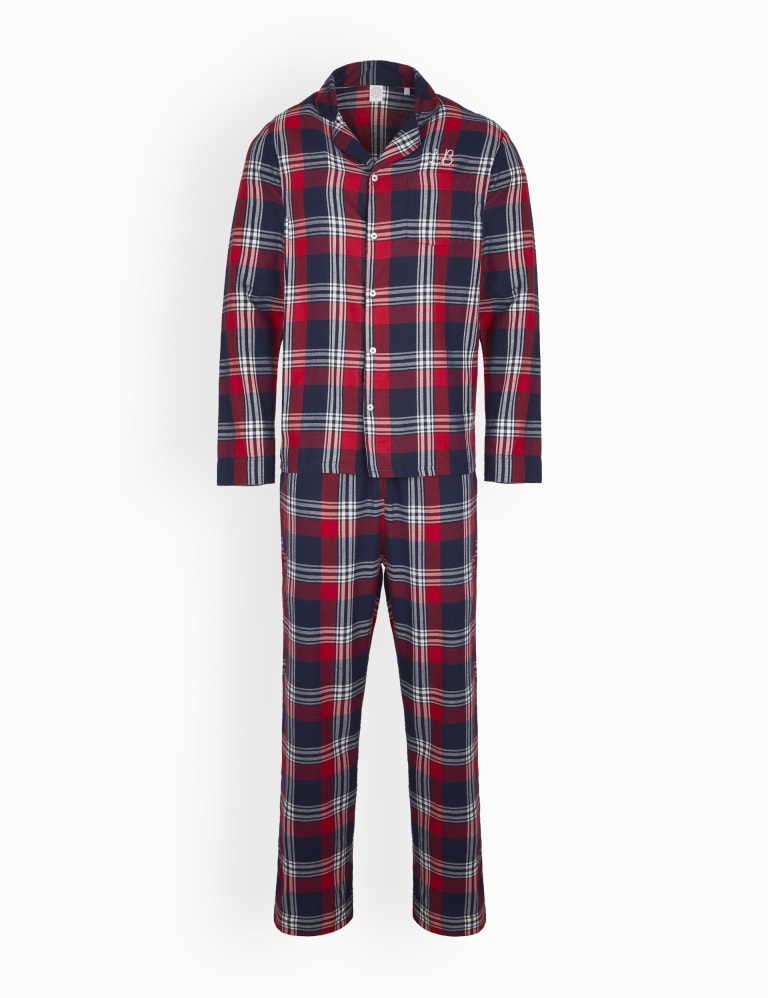 Personalised Red Tartan Mens Pyjama Set 1 of 3