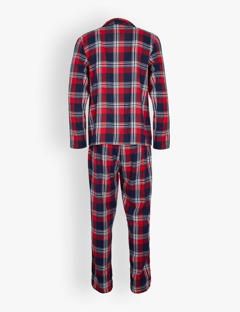 Personalised Red Tartan Mens Pyjama Set 2 of 3