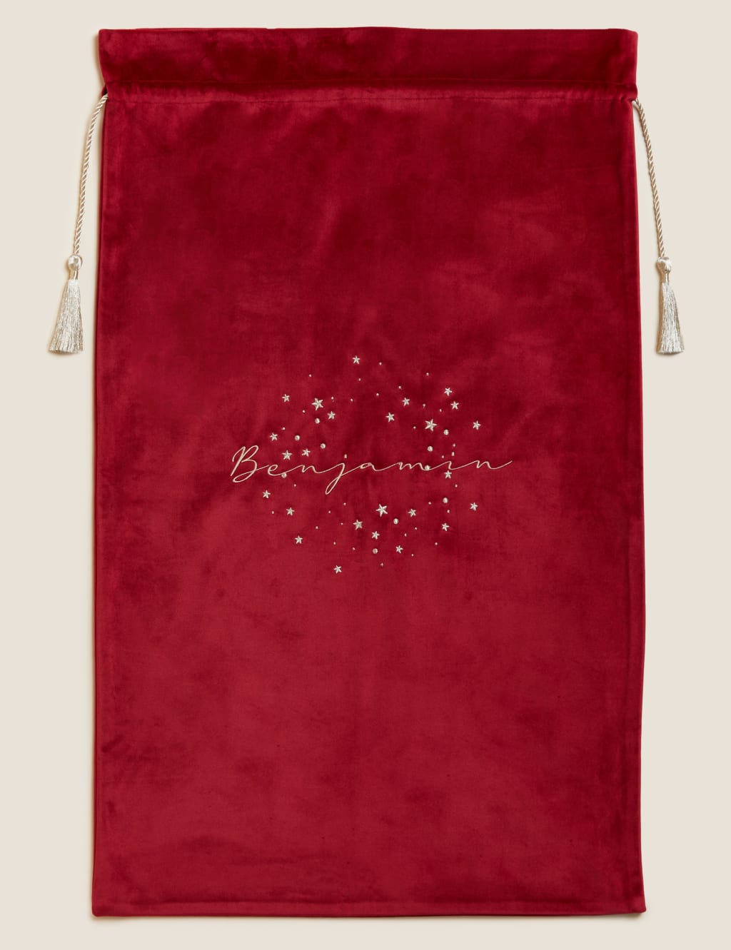 Personalised velvet christmas sack hot sale