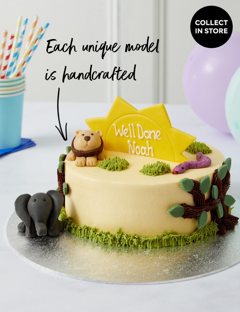 Personalised Safari Cake (Serves 20) 1 of 6