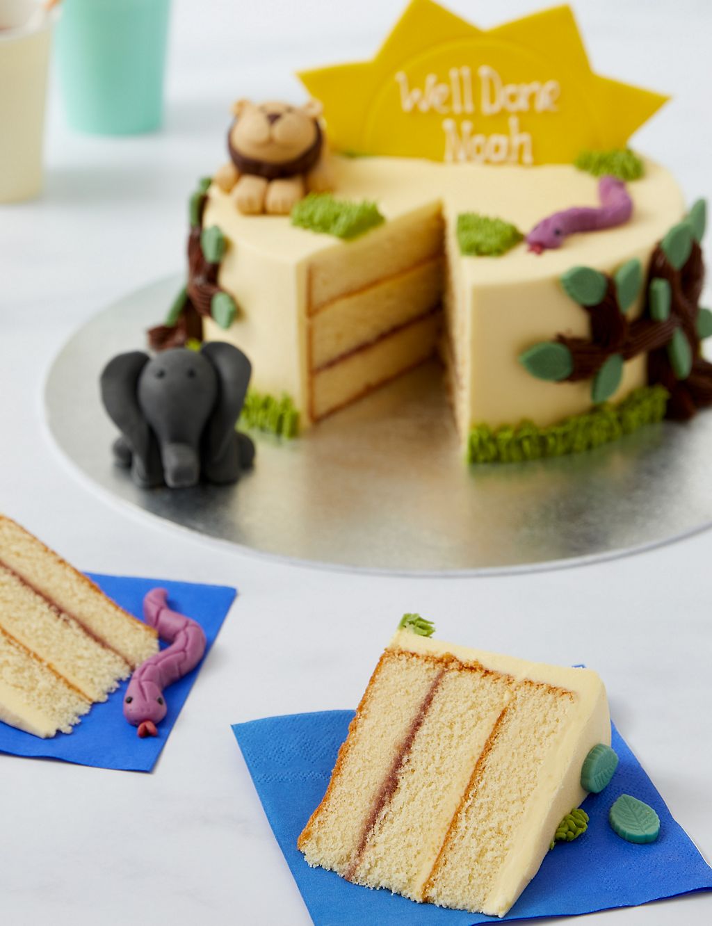 Personalised Safari Cake (Serves 20) 5 of 6