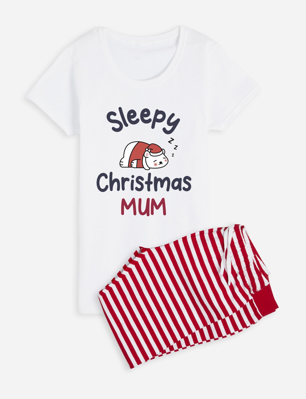 Personalised Sleepy Christmas Womens Pyjamas by Dollymix Dollymix M&S
