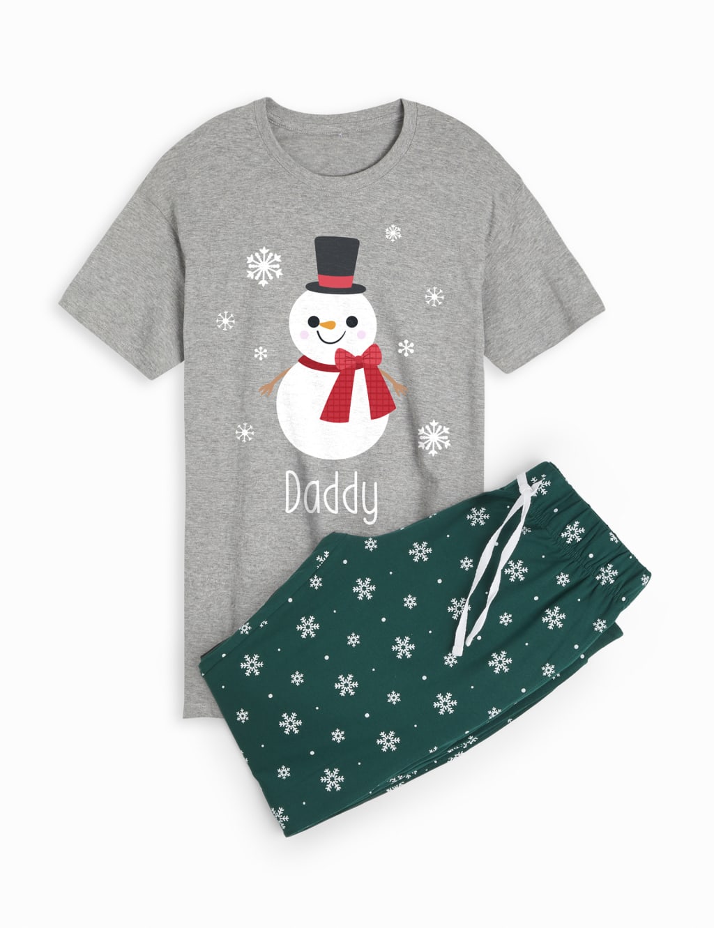 Personalised Snowman Mens Pyjamas Dollymix M&S