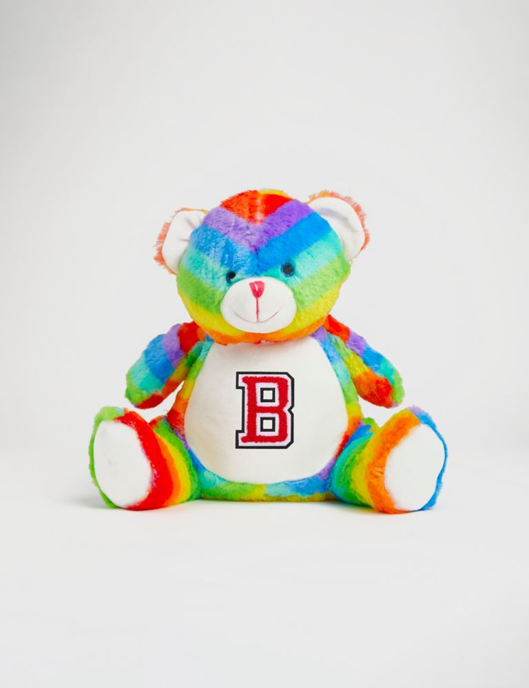 Personalised Soft Plush Rainbow Bear 1 of 3