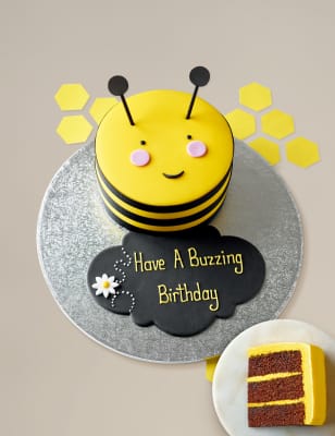 Personalised Stripe The Bumblebee Cake Serves 16 M S